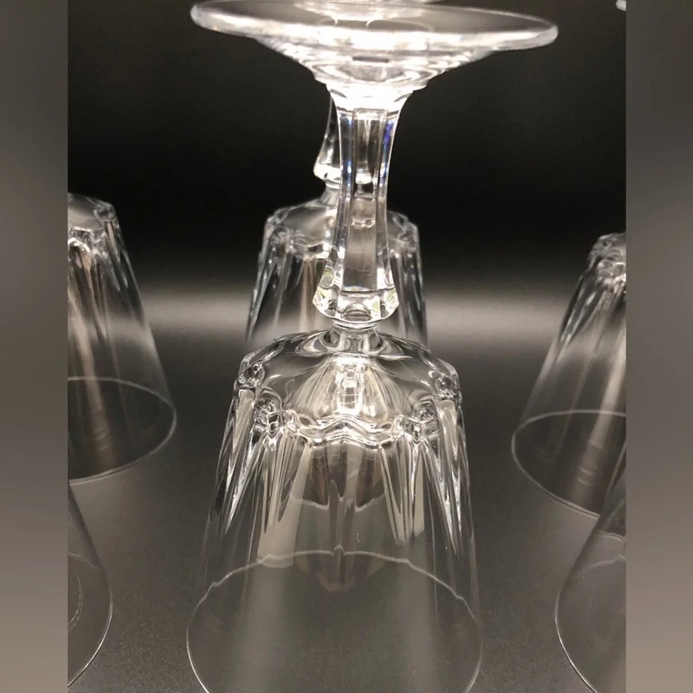 Vintage Crystal Drinking Glasses, Formal, Set of 6
